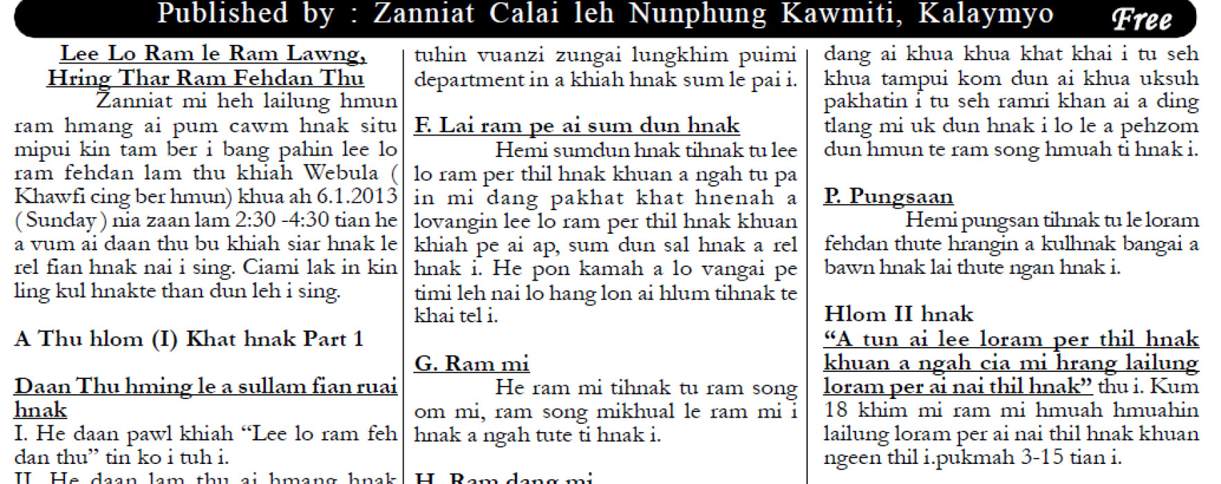 Lairawn Zanniat Auaw Vol-2 Issue-2